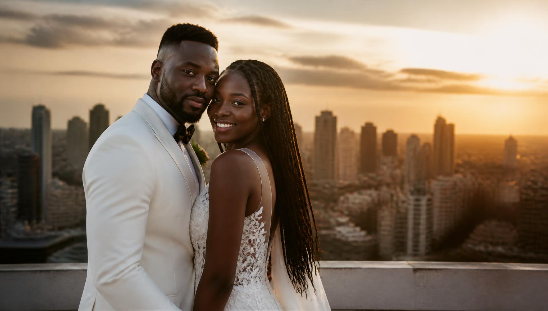 Aïcha et Mamadou au coucher du soleil
